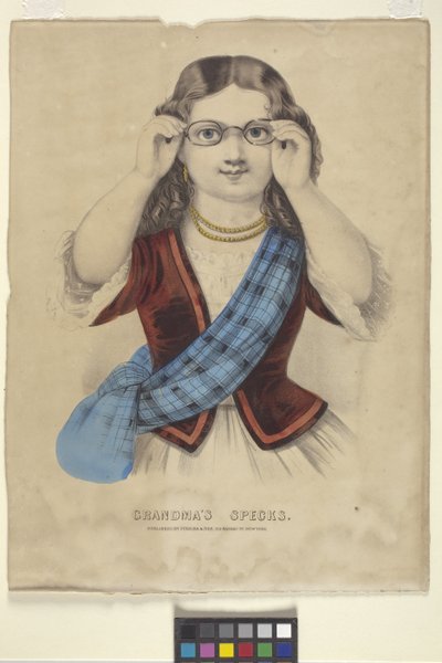 Isoäidin "Specs" (käsinvärinen litografia) tekijältä N. and Ives J.M. (1824-95) Currier