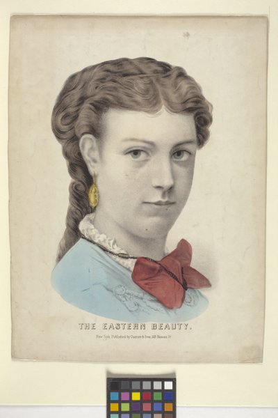 Itäinen kauneus (käsinvärinen litografia) tekijältä N. and Ives J.M. (1824-95) Currier