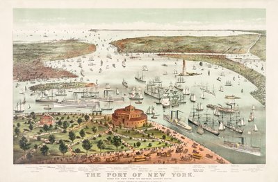 The Port of New York, kirjoittanut Currier & Ives tekijältä Currier and Ives