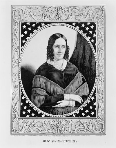 Sara Polk, 1846 tekijältä N. and Ives, J.M. Currier
