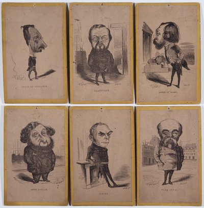 6 muotokuvalatausta (muotokuvalataus): Jules de Premaray (Jules Martial Regnault tekijältä Nadar