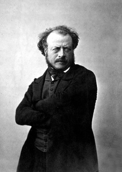 Ranskalainen kuvanveistäjä Auguste Preault, kuvannut Nadar, n. 1854 tekijältä Nadar