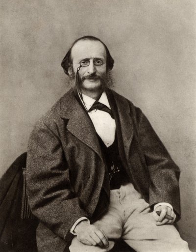 Jacques Offenbach (1819-1880) (m/w valokuva) tekijältä Nadar