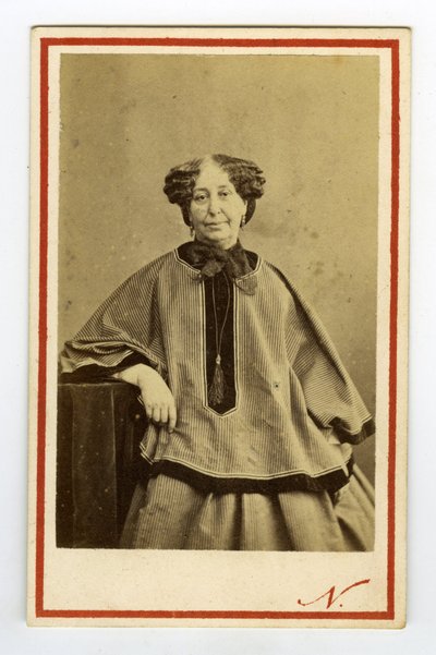 Muotokuva kirjailijasta George Sandista (1804-1876) (Aurore Dupin), paronitar Dudevantista. Käyntikortti tekijältä Nadar