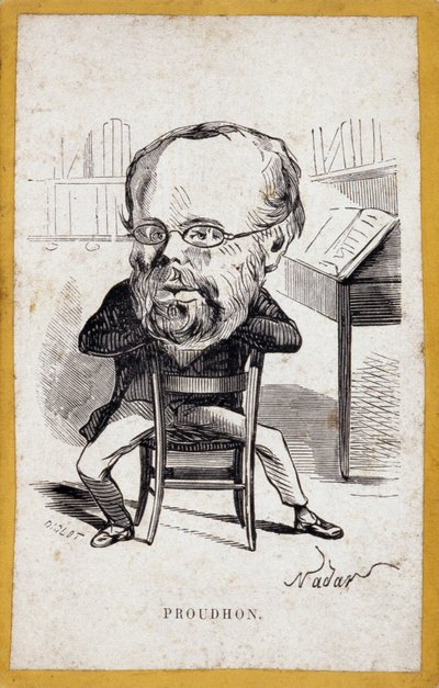 Pierre-Joseph Proudhon (Pierre Joseph Proudhon) muotokuvalataus (muotokuvalataus) tekijältä Nadar
