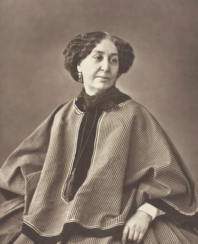 Georges Sand, syntynyt Amantine Lucile Aurore Dupin, ranskalainen kirjailija, 1804-1876, 1864. tekijältä Nadar