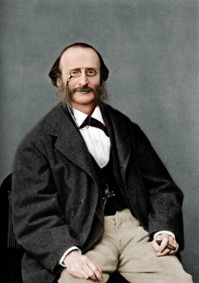 Jacques Offenbach 1819-1880, saksalaissyntyinen ranskalainen säveltäjä, sellisti ja romantiikan impressario tekijältä Nadar