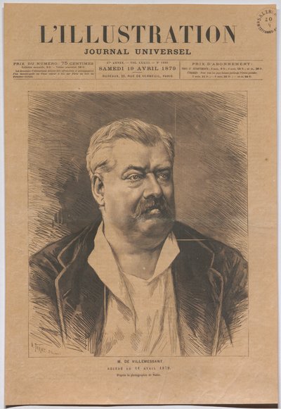 Herra de Villemessant, kuollut 11. huhtikuuta 1879 tekijältä Nadar