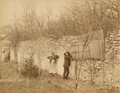 Ermitage de Sénart, puutarhuri ja Jules Belaube. tekijältä Nadar [Gaspard Félix Tournachon]