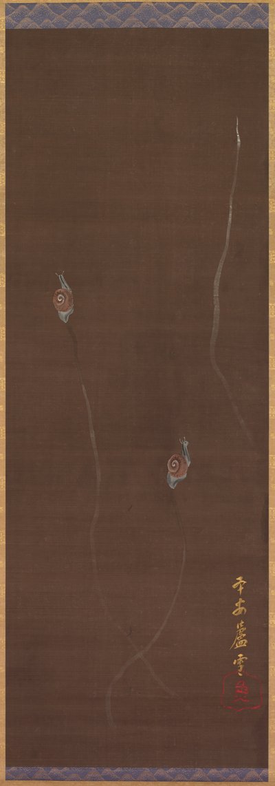 Etanat seinällä, 1700-luku. tekijältä Nagasawa Rosetsu