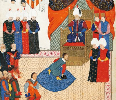 Unkarin kruununprinssin Zsigismond Janosin vastaanotto, Suleyman I 29. kesäkuuta tekijältä Nakkaş Osman