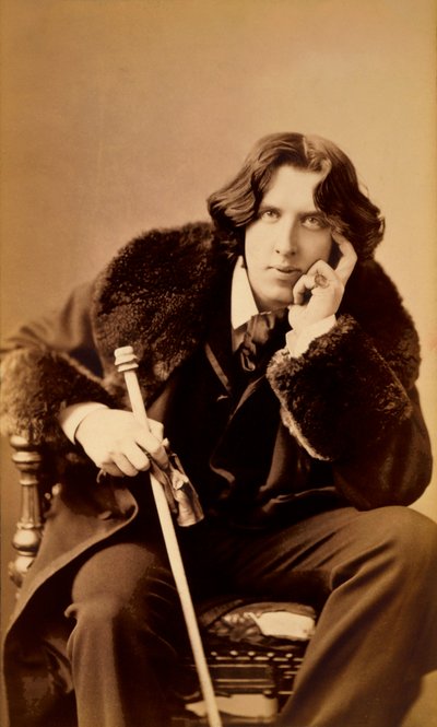 Oscar WiLde, irlantilainen kirjailija, nokkeluus ja näytelmäkirjailija, 1882 tekijältä Napoleon Sarony