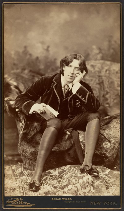 Oscar Wilde, 1882 (albumiinihopeapainatus) tekijältä Napoleon Sarony