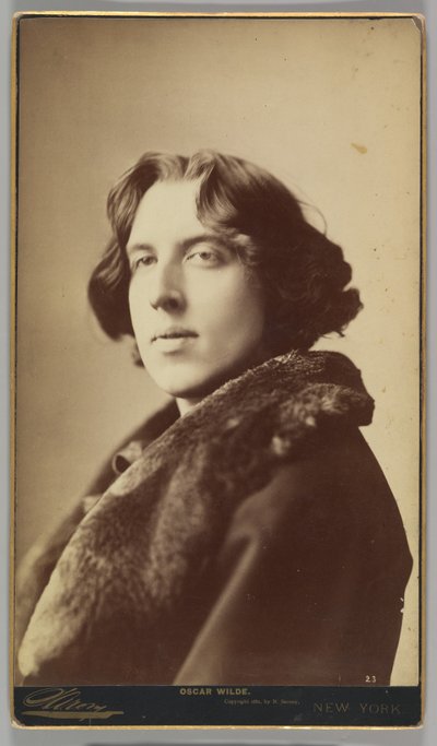 Oscar Wilde, 1882 (albumiinihopeapainatus) tekijältä Napoleon Sarony