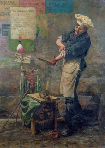 Rottamyyjä Pariisin piirityksen aikana, 1870 tekijältä Narcisse Chaillou