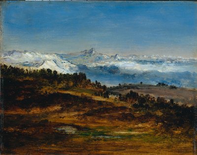 Pyreneet, Midi de Bigorren huippu, 1871-1872. tekijältä Narcisse Diaz de la Pena