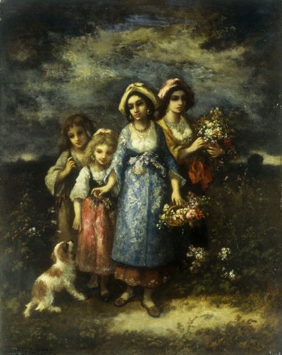 Kukkakeräilijät, 1873 tekijältä Narcisse Virgile Diaz de la Peña