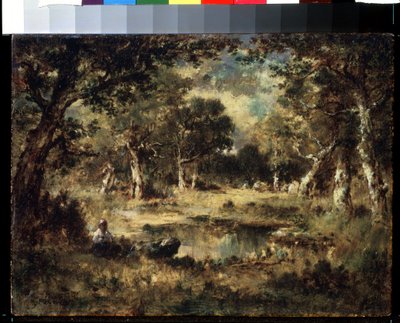 ""Metsämaisema"" (Metsän suo) Narcisse Virgile Diaz de la Penan (1807-1876) maalaus 1870 Pushkin-museo, Moskova tekijältä Narcisse Virgile Diaz de la Peña