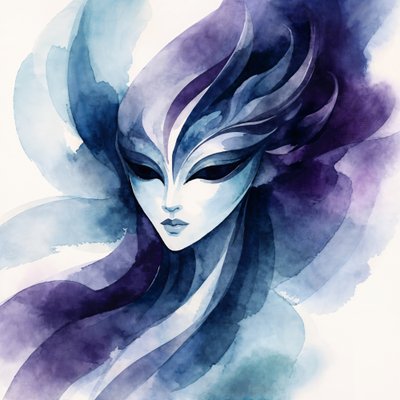 Ethereal Blue -naamio tekijältä Natalie Bruns