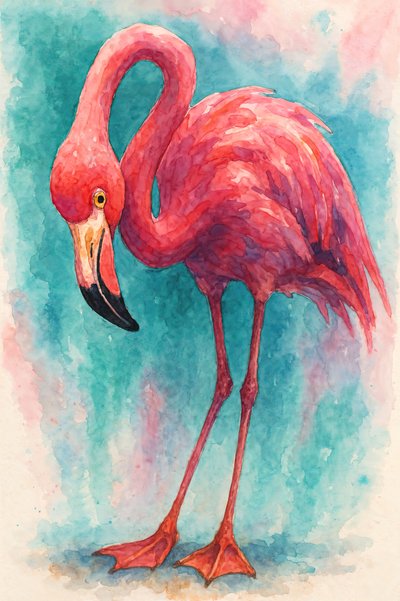 Kaunis vaaleanpunainen flamingo tekijältä Natalie Bruns