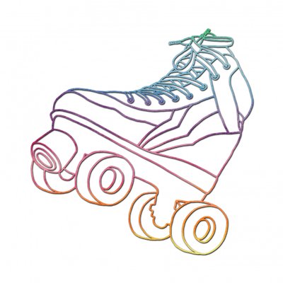 Retro Rainbow Skate tekijältä Natalie Bruns