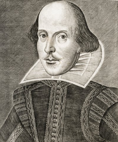 Muotokuva William Shakespearen etusivun Comedies, historiat,  tragediat i.... tekijältä Nathan Benn