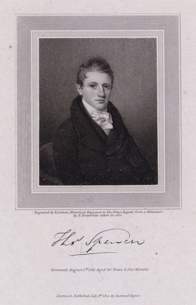 Thomas Spencer, Englannin seurakunnan pappi (kaiverrus) tekijältä Nathan Cooper Branwhite