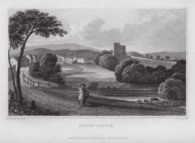 Ayton Castle (kaiverrus) tekijältä Nathaniel (after) Whittock