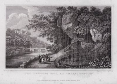Pudotuskaivo Knaresboroughissa (kaiverrus) tekijältä Nathaniel (after) Whittock