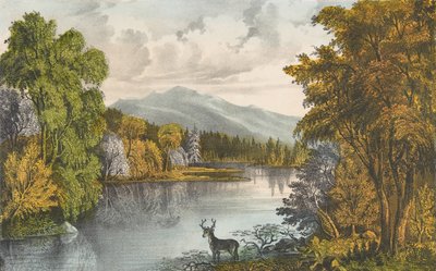 Llac Moosehead, Maine, 1857-72., 1857-72. Creadors: Nathaniel Currier, James Merritt Ives, Currier i Ives.finnish tekijältä Currier and Ives