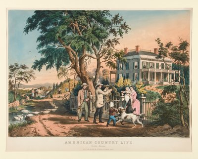 American Country Life: lokakuun iltapäivä tekijältä Nathaniel Currier