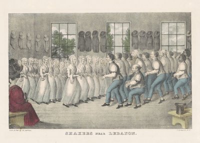 Shakers lähellä Libanonia tekijältä Nathaniel Currier