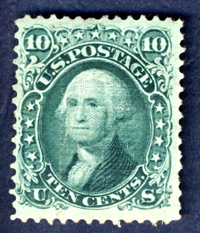 10c Washington E Grill single, 1867. tekijältä National Bank Note Company