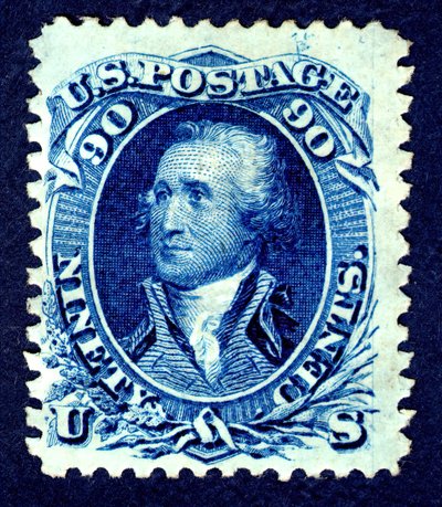 90c Washington F Grill -single, 1867-1868. tekijältä National Bank Note Company