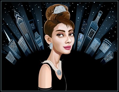Audrey Hepburn, 2021 (digitaalinen) tekijältä Neale Osborne