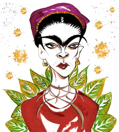 Frida Kahlo (muste) tekijältä Neale Osborne