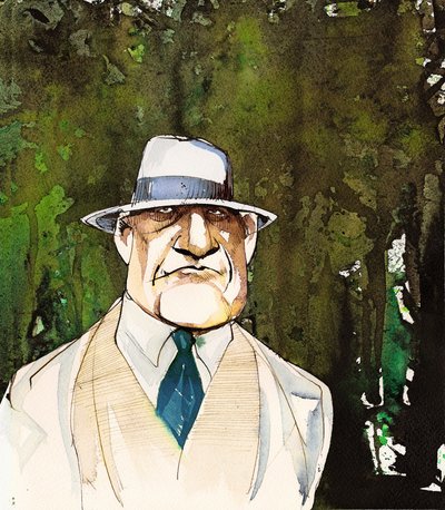Jean Sibelius, karsioitu vanhaksi mieheksi tekijältä Neale Osborne