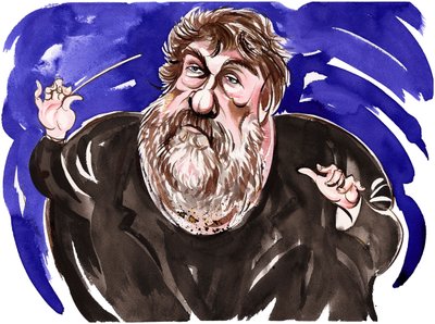 Oliver Knussen - värikarikatyyri tekijältä Neale Osborne