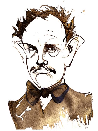 Richard Strauss, saksalainen säveltäjä ja kapellimestari (1864-1949); karikatyyri tekijältä Neale Osborne