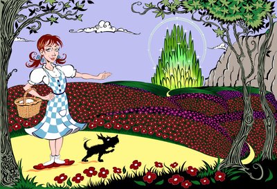 "The Wonderful Wizard of Oz": Dorothy ja Toto Yellow Brick Roadilla matkalla Emerald Cityyn tekijältä Neale Osborne