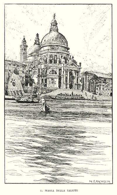 S Maria Della Salute (litografia) tekijältä Nelly Erichsen