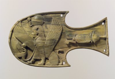 Hevonen vilkku, jossa on kohokuvioitu istuva sfinksi, noin 800-luvulla eKr tekijältä Neo Assyrian Neo Assyrian