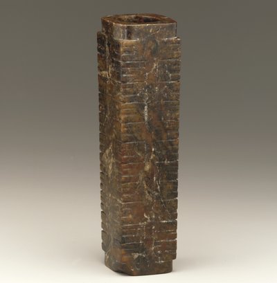 Tall tube (cong) Lake Tai region, Liangzhu culture, 3300-2250 BC tekijältä Neolithic Period Chinese School