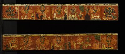 Pari Devimahatmya käsikirjoituskansia (läpinäkymätön wc puulla) tekijältä Nepalese School