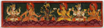 Kirjan kansi Shaiva-käsikirjoituksesta (läpinäkymätön wc puulla) tekijältä Nepalese School