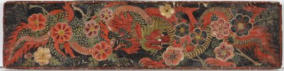 Buddhalainen käsikirjoituksen kansi, 1659 (läpinäkymätön wc puulla) tekijältä Nepalese School