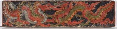 Buddhalainen käsikirjoituksen kansi, 1659 (läpinäkymätön wc puulla) tekijältä Nepalese School