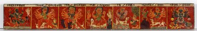 Devimahatmya käsikirjoituksen kansi (läpinäkymätön wc puulla) tekijältä Nepalese School
