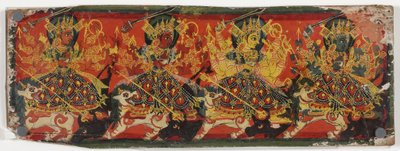 Yksi käsikirjoituskansiparista, joissa Devi on kahdeksan äitiä (wc puulla) tekijältä Nepalese School