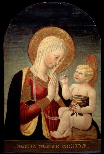 Madonna ja lapsi granaattiomenan kanssa, 1400-luku tekijältä Neri di Bicci